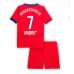 Paris Saint-Germain Khvicha Kvaratskhelia #7 Tredjedraktsett Barn 2025-26 Korte ermer (+ Korte bukser)
